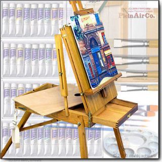 French Art Easel Oil Painting Hardwood $500 Supplies Set, Easel Choice 