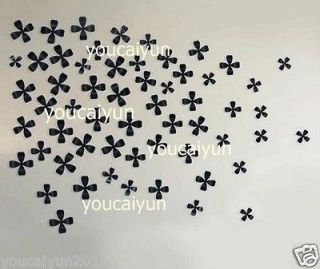   DIY 3D Wall Stickers Flower Home Decor Room Decorations Decals BLACKS