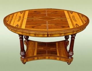 Fine Marquetry Oval Art Deco style 2 tier coffee table