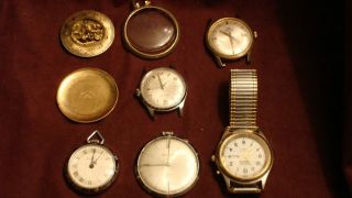   Lot Mens Watches + 1 Ladies Watch   Bucherer, Westclox, Armitron, Etc