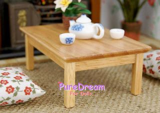Dollhouse Miniature Furniture Rectangle Table Tea Coffee Table WL0047