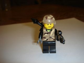 custom lego military soldier minifig with brickarms weapons army new