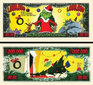 HOW THE GRINCH STOLE CHRISTMAS DOLLAR BILL (2/$1.00)