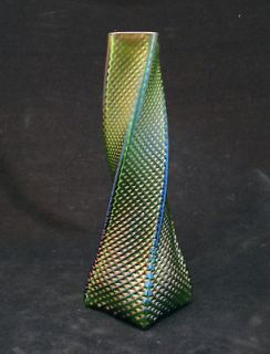 Loetz Art Deco Twisted Vase ~~ SPLENDID ~~