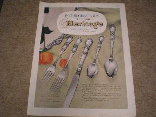 1953 1847 Rogers Bros Silverware Large Ad Heritage Pattern