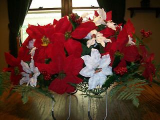 CHRISTMAS TOMBSTONE GRAVE SADDLES MEMORIAL FLOWERS
