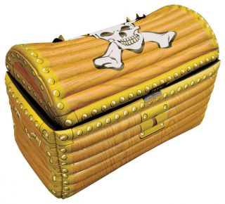 INFLATABLE PIRATE TREASURE CHEST   64x33x46CM DRINK COOLER