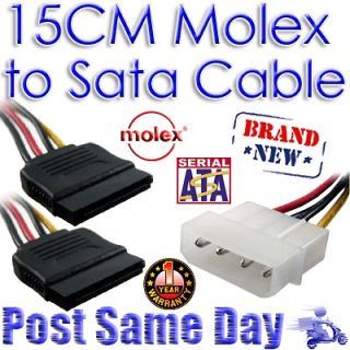 Molex IDE to Serial ATA Y 2 Way Splitter Power PC Cable