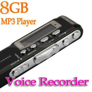   8G 8GB USB Digital Audio Voice Recorder Dictaphone  Player BLACK