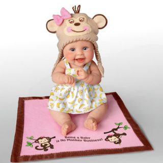   BABY IS NO MONKEY BUSINESS HATS OFF TO YOU BABY DOLL BY ASHTON DRAKE