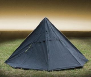 Polish army military two man teepee style army surplus tent black with 