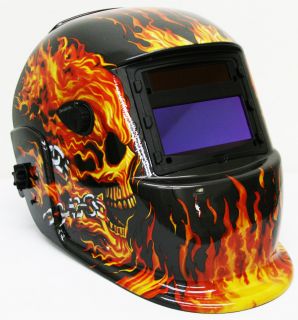   Flaming Solar Darkening Welding Helmet Arc Mig Auto Dark Flame Welder