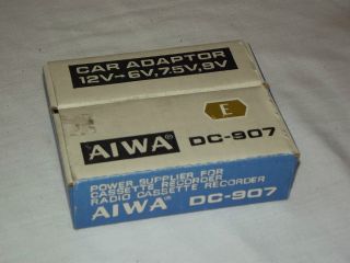 AIWA DC 907 Car Adaptor 12 Volt to 6, 7.5 and 9 volts Vintage