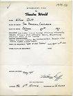 Vintage 1949 Actor William Duff Theatre World Handwritten Signed BIO 