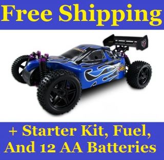   Redcat Nitro RC Buggy 1/10 Starter Kit, Fuel, 12 AA + 30% Off Parts