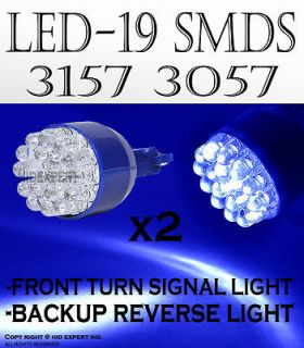 Newly listed 2 pcs Blue 19x LED REAR TURN SIGNAL 3157 BULBS Super fast 