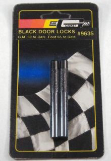 Mr. Gasket Black DOOR LOCK KNOBS NOS Muscle Car Pro Touring GM 59 