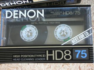10 DENON HD8 75 METAL PARTICLE CASSETTES  FREE JAZZ CD