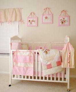 Newly listed 11 PCS Boutique Baby Girl Flower&Bird Crib Bedding Set