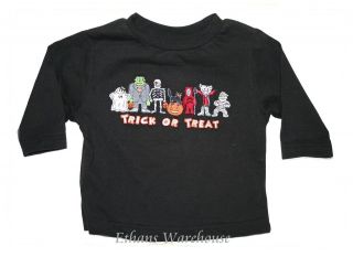 New HALLOWEEN SHIRT Trick Or Treat Costume Characters 3/6 12 18 months 