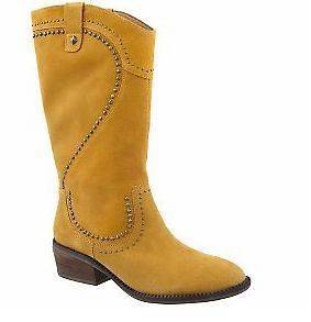 Makowsky Suede Western Boot w/ Stud Detail camel 9.5m