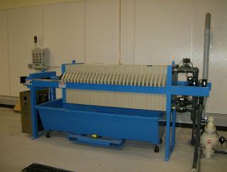   CUFT KF FILTER PRESS WITH GASKETED PLATES,CPVC MANIFOLD AND AUTO HYDR