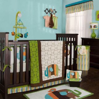 Zutano Elephants 5 Piece Baby Crib Bedding Set with Bumper by Kidsline