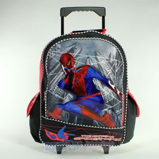   Man 16 Large Roller Backpack Rolling Boys Bag Wheeled Spiderman