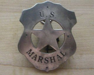 MARSHALL BADGE B W  4 SHERIFF WESTERN POLICE CHRISTMAS