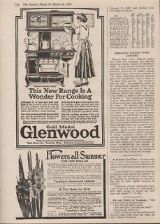 FA 1919 GLENWOOD STOVE OVEN BAKERY KITCHEN APPLIANCE COOK