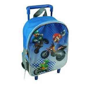 Mario Brothers 11 Mini Rolling Backpack with Micro Silk Art Brand New 