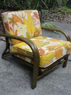 Mid century Rattan Bamboo Tiki Lounge Chair