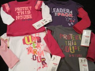 NWT UNDER ARMOUR BABY/TODDLER LONG SLEEVE SHIRTS MULTIPLE SIZES
