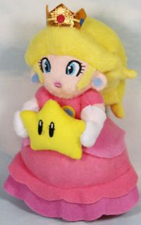 super mario bros princess peach star 7 soft plush doll toy