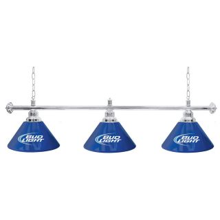 Officially Licensed   Bud Light Three Shade Billiard Lamp   60 Inches