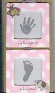 Carters Child Of Mine ~ Babys First Prints Kit ~ Pink ~ Monkey 