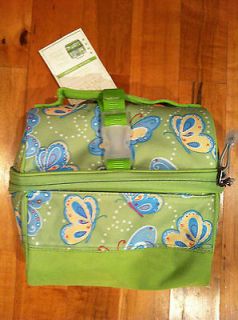 NWT Pottery Barn Kids ~Butterfly~ Retro Lunch Bag~ Blue & Green ~SOLD 