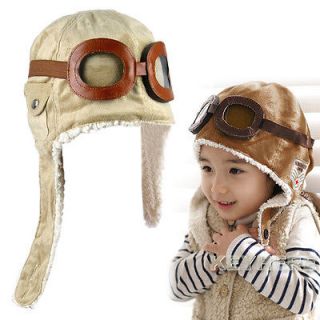 Baby K0E1 Boys Lovely Cute Winter Warm Pilot Pattern Cap Earflap Hat 