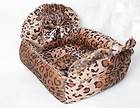 puppy/doggie/c​at/dog bed/mat/house soft warm leopard line double 
