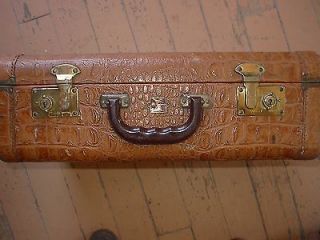 Great Vintage Hard Alligator Suitcase by J.E.Fournier of Montreal 