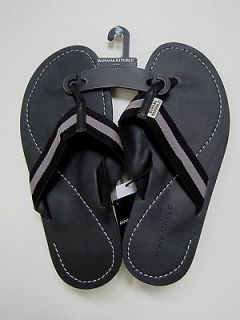 BANANA REPUBLIC Mens Black Leather Flip Flop Sandals Sizes 9,10,11,12 