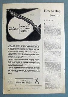 Original Dated 1954 Ithaca Featherlight Shotgun Ad for the Model 37RD 