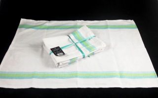   Wholesale Bulk Buy GREEN & WHITE 100% Cotton Kitchen Terry Tea Towels
