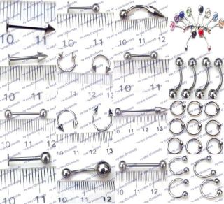   lots MIX 320pcs Tongue Belly Ring Bar barbell piercing Body Jewelry