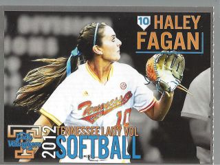 HALEY FAGAN 2012 Tennessee LADY VOLS SOFTBALL Trading card