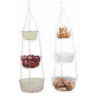 Fox Run Brands Hanging Baskets holds a variety of fruits and 