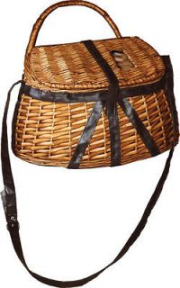 Newly listed Fishing Creel~vintage antique style wicker basket 1505