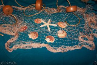 12 X 9 Fishing Net , FISH NETS Nautical Decorative Decor Starfish 