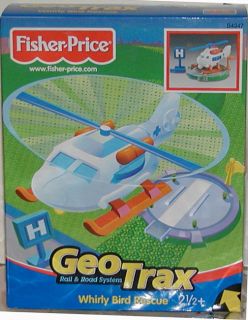Fisher Price GeoTrax Whirley Bird Rescue MIB Geo Trax