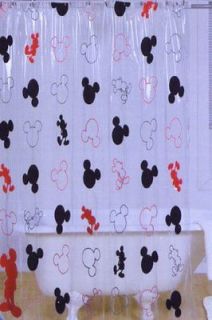 NEW DISNEY MICKEY MOUSE VINYL SHOWER CURTAIN KIDS SHOWER CURTAINS